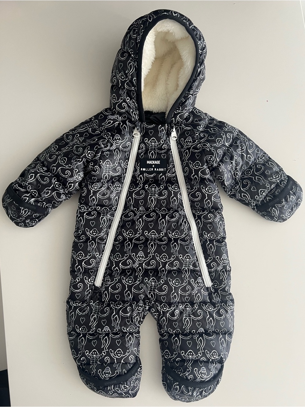 Mackage x Roller Rabbit Kids Baby Down Snowsuit 3M Black